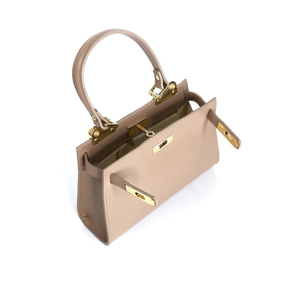 MINI KELLY - TAUPE EN CUIR ORIGINAL