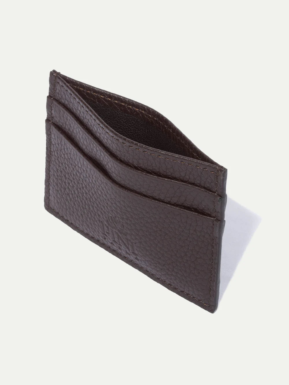 Brown leather card holder