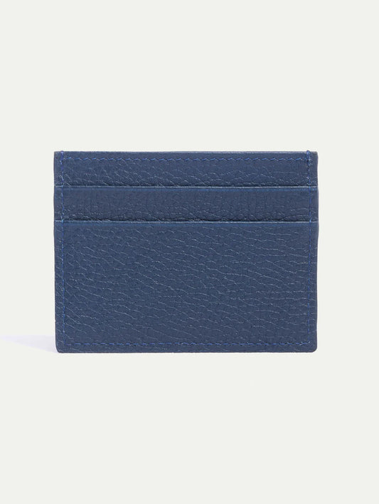 Blue leather card holder