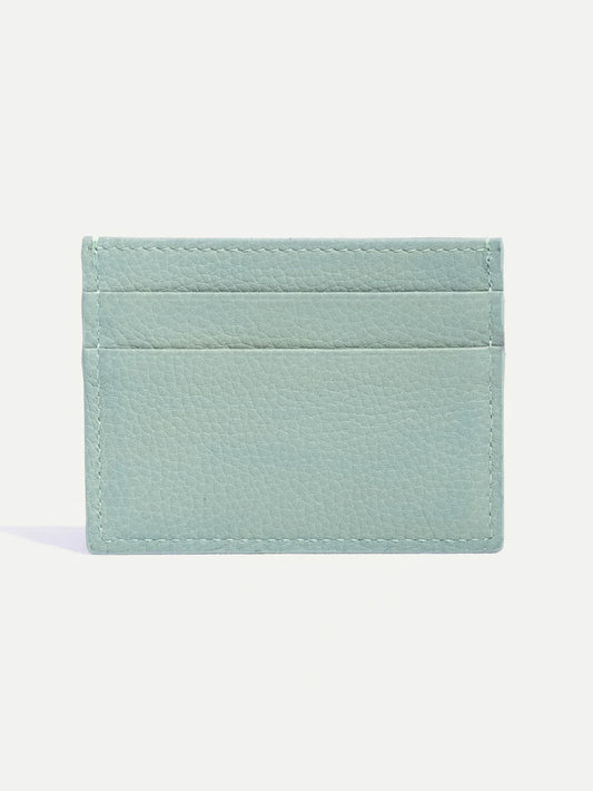 Verde acqua leather card holder